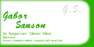 gabor samson business card